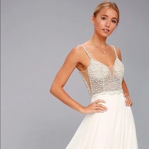 Lulus beaded rhinestone maxi dress
